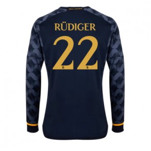 Lacne Muži Futbalové dres Real Madrid Antonio Rudiger #22 2023-24 Dlhy Rukáv - Preč